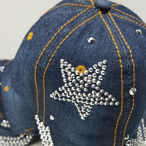 12 Denim Jean\'s Crystals style Ladies hats main image 4